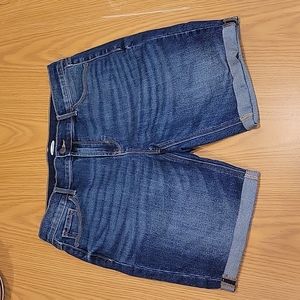 Old Navy Size 10 Cuffed Bermuda Denim Blue Jean Shorts